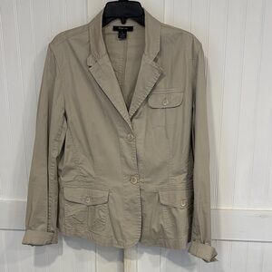 Style & Co. Beige Blazer Jacket stylish has stretch size XL.